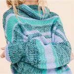 Free People NEW Candy Stripe Waterfalls Combo Tunic Alpaca Wool Sweater, XS Photo 3