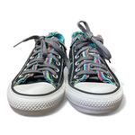 Converse Low Top Sneakers Womens 8 Chuck Taylor All Star Black Rainbow Stitch Photo 2