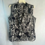 Covington Black and White Sleeveless Tank Top Blouse Abstract Geo Size XL Photo 6