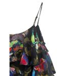 Gianni Bini  Off the Shoulder Flutter Sleeveless Mini Dress Size XS Black‎ Floral Photo 6