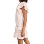 Rebecca Minkoff  Pink Ilana Short Flutter Sleeve Crochet Trim Tiered Mini Dress Photo 1