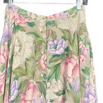 Dana Buchman  Silk Vintage Floral Green Skirt size 10. Spring, Summer, Vacation Photo 1