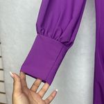 NWT Purple One Shoulder Tie Long Sleeve Bodycon Dress Sz One Size Photo 3