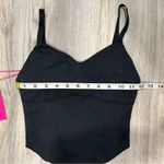 Terez NWT  Corset Crop Top Athletic Bra Tank Black w/ Black Gemstone Size XXS Photo 2