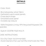 For Love & Lemons Velour Dress +Scarf to Match Revolve Exclusive Abstract NWT Photo 8