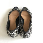 ZARA  Tweed Flats WITH TOECAP‎ Black Womens Size 38 US Size 7.5 Slip On Shoes Photo 2
