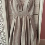Silver Sparkling Hoco Dress Size XS Photo 1