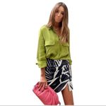 ZARA ✨ Oversized Linen Boho Button Down Green Shirt✨ Photo 2