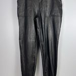 Spanx Leather-Like Joggers XL Black Noir High Rise 20283R Faux Leather Pants Photo 1