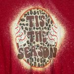 Tultex  Red Short Sleeve Christmas Tree Cake Tee - Festive Graphic Photo 1