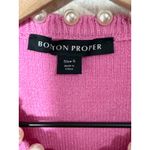 Boston Proper  Pink Pearl Embellished Cardigan Sweater Sz S Coquette Girly Classy Photo 3