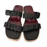 STAUD Black Maya Ruched Espadrille Slides Sz 37 Photo 2