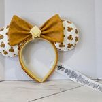 Lounge Fly Disney x  Mickey Mouse Waffle And Butter Ear Headband Faux Leather Photo 0