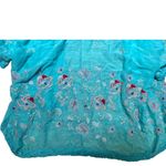 Johnny Was NEW  Small Turquoise Floral Embroidered Elijah Kimono Photo 5