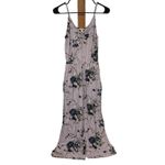American Eagle  Lavender Floral Sleeveless Wide‎ Leg Jumpsuit Size S Photo 1