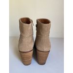 Lucky Brand  Suede Ankle Boots Wedge Heel Taupe Beige Women’s Size 7.5M Booties Photo 5