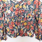 Lavish Womens Top Size XL Floral Long Sleeve Milkmaid Babydoll Boho Cottage Fall Photo 2