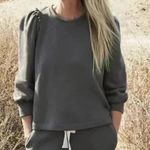 G. Label by Goop Torres Puff Sleeve Sweatshirt in grey Gray Size XL Photo 1