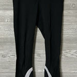 LULULEMON Size 6 Run Inspire Crop II Black Purple Leggings Photo 0