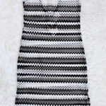 Black and White Striped Sleeveless Dress Cover Up Size M Photo 0