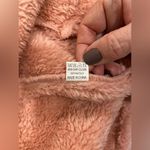 LOMON Womens Fuzzy Sherpa Fleece Jacket Lightweight Vest Pink Sleeveless XL Photo 7