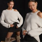 Anthropologie Velvet Graham & Spencer XL Elise Sweater NWT Ivory Chunky Knit Photo 3