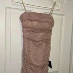 Lulus Size Small Flirty Vibes Mauve Pink Sparkly Ruched Bodycon Mini Dress Photo 2