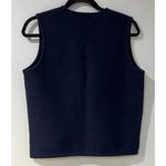 DRVS Design Resource 100% wool floral button up vest sz medium Black Photo 2