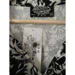 Hearts & Roses Black Black Cream Rose Tea Dress Floral Retro Newsprint Swing Size 10 Photo 2