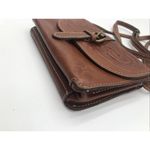 Patricia Nash  Italian Leather Tooled Torri Clutch Florence Brown Purse Crossbody Photo 4