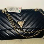 Valentino Orlandi Quilted Handbag oversized Black Photo 0