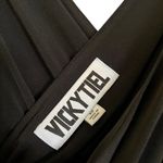 Vicky Tiel NWOT  Black Sleeveless Draped Grecian Style Maxi Dress Evening Gown Photo 3