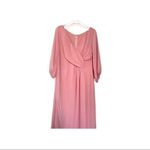 Miss Cristina light pink draped wrap bodice gown maxi dress V Photo 1