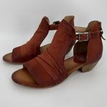 Miz Mooz  Corra Sandals Size 11 Wide Brown Leather Low Heel Cutout Boho Comfort Photo 2