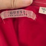 Guess  Velvet Bustier Top Sz S Red Holiday Peplum Holiday Y2K Glam Corset Party Photo 8