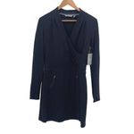 Athleta  Womens Suedy Lady Long Sleeve Thumbhole Dress Black Small NWT Photo 2