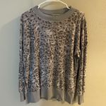 Aerie Grey  Long Sleeve Cheetah Print Sweater Photo 0