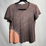 Royal Robbins 00s Brown Pink Tie Dye Short Sleeve T Shirt Top Y2K Lorelai Gilmore Boho Retro L Photo 0