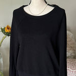 Abercrombie & Fitch Abercrombie Vtg black cotton blend light sweater long sleeve top oversized S Photo 0