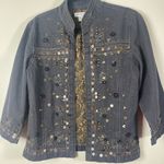 Coldwater Creek  small Denim Bead Sequin Jacket Photo 0
