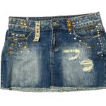 Streetwear De puta madre 69 jean mini denim skirt Blue Size 28 Photo 0