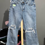 SheIn  Light Blue Distressed Flare Jeans Photo 0