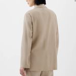 Gap Womens Large Relaxed Linen Blend Blazer Lightweight Casual Work Jacket Photo 1