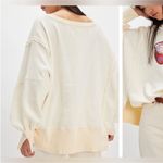 Free People NWOT  We The Free Graphic Camden Sweatshirt - sardine combo - Medium Photo 3