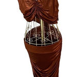 BP NWT rusched cutout dress in red pomegranate size L Photo 0