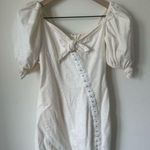 For Love & Lemons  Macaroon Puff-sleeve Mini Dress In White XS Photo 1