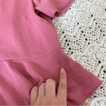 Topshop Peplum Button Down Flutter Short Sleeve Blouse Top Pink (Size 4) date Photo 7