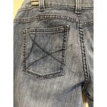 Ariat  Denim Trouser Jeans Womens Size 31R western Bootcut Flare Mid Rise Blue Photo 7