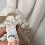 Missguided Misguided women’s off shoulder ruffle ribbed sweater mini white dress size 4 Photo 3
