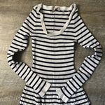 Rebecca Taylor  Navy And White Striped Sweater Dress Size Medium Photo 1